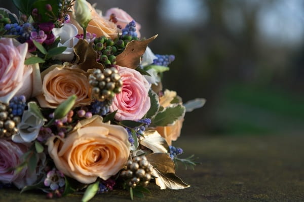 Pastel colour bridal bouquet