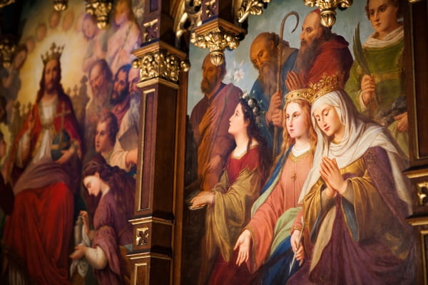 Religious painting on wall