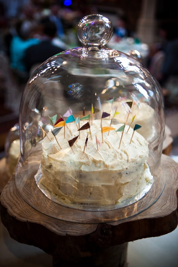 Wedding cake with flags