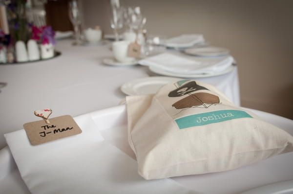 Bag on wedding table