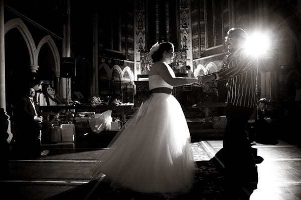 Bride and groom dance