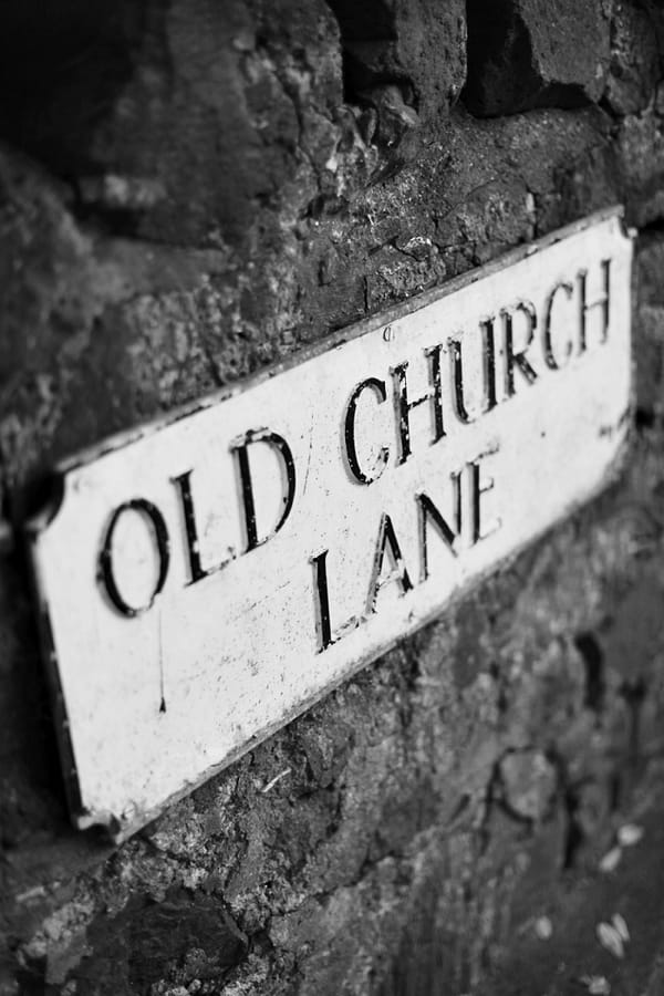 Old Church Lane sign