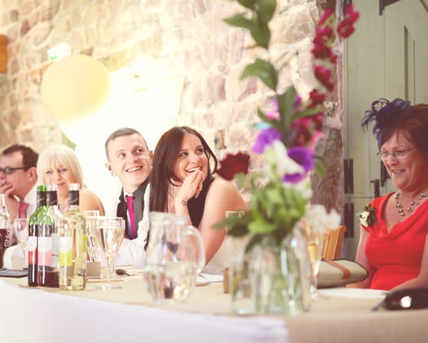 Bride watching speech