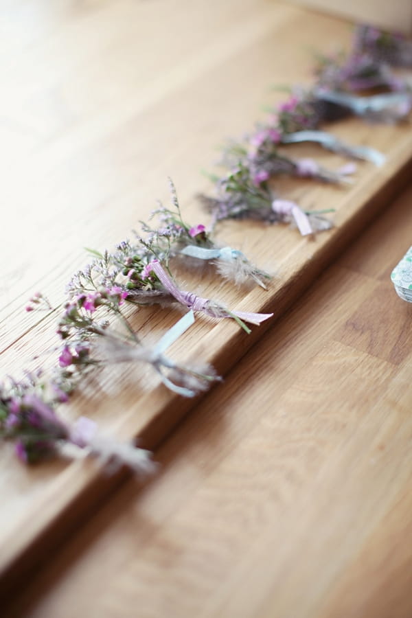 Row of buttonholes