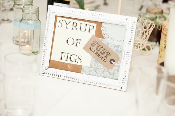Syrup of Figs wedding table name
