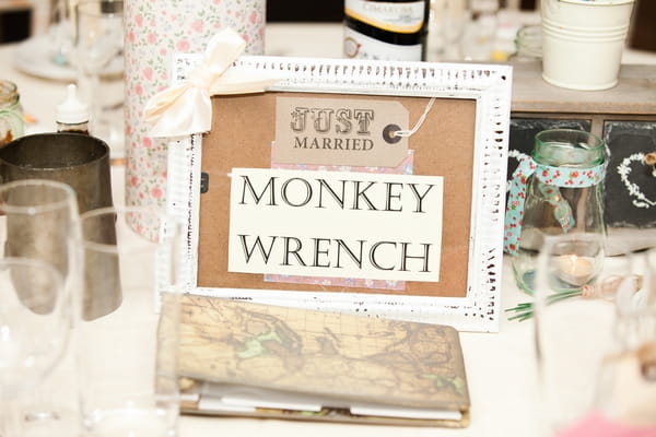 Monkey Wrench wedding table name
