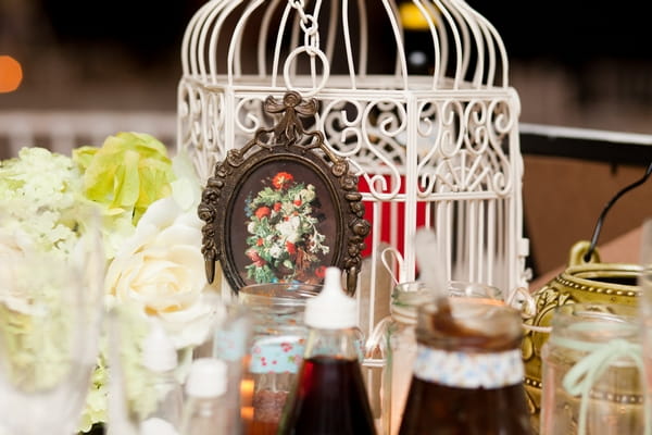 Birdcage wedding table centrepiece