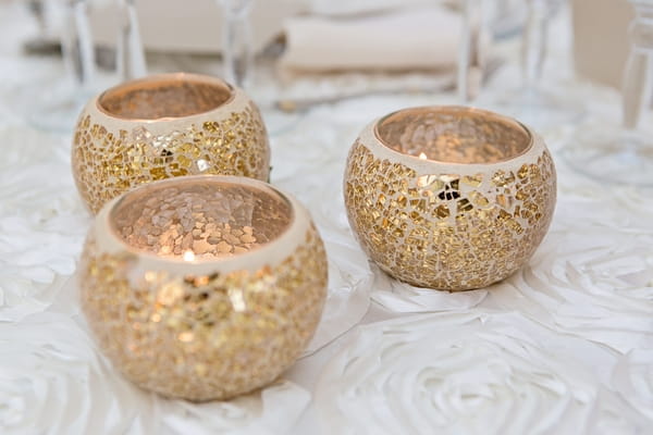 Gold tealight holders