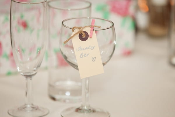 Tag on wine glass