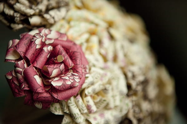 Paper bouquet close up