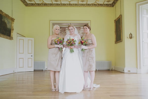 Bride with bridesmaids