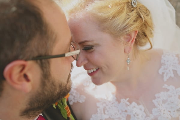 Bride and groom close-up