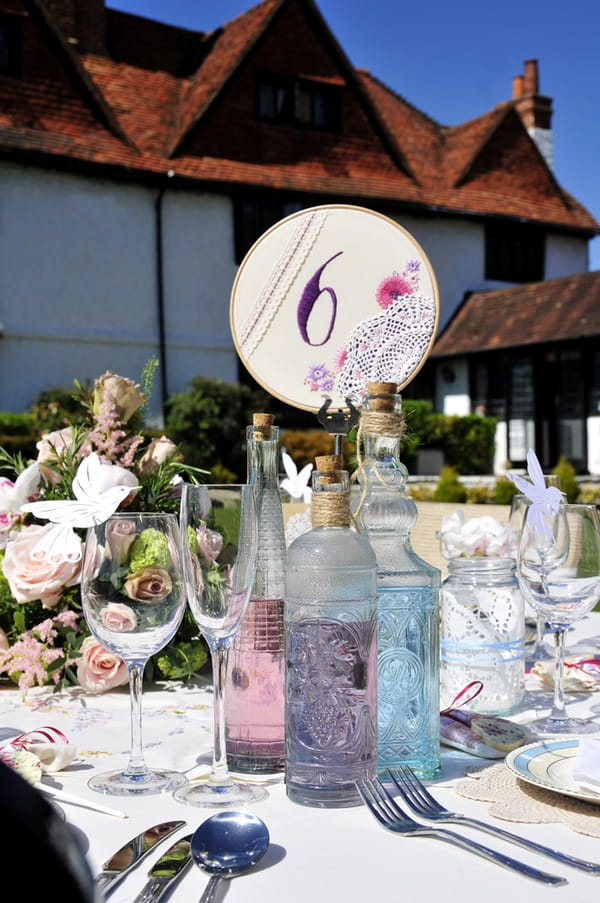 Wedding table with number six table number