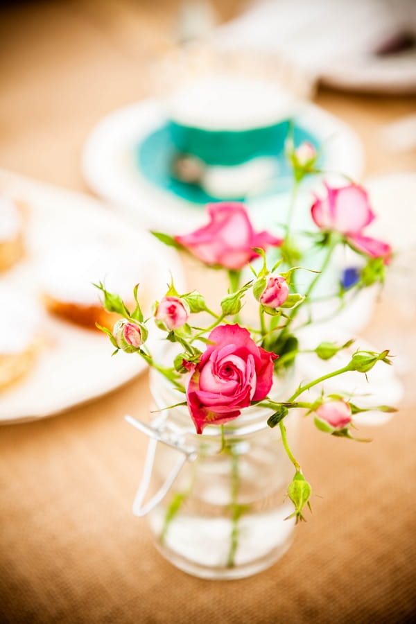 Flowers in a small vase