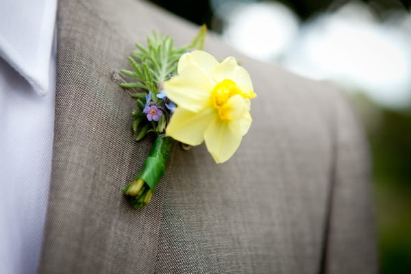 Yellow flower buttonhole