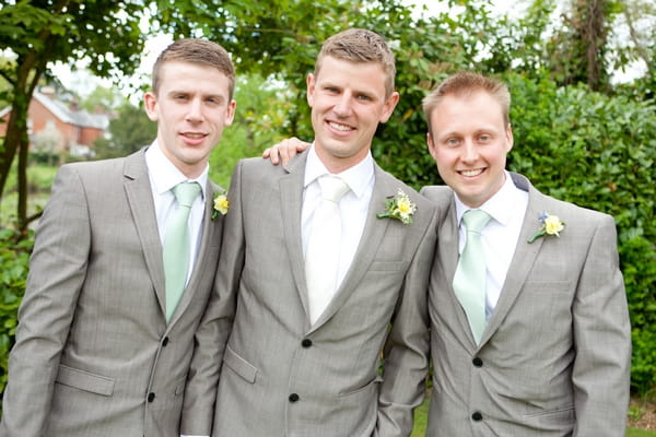 Groom with best man and usher