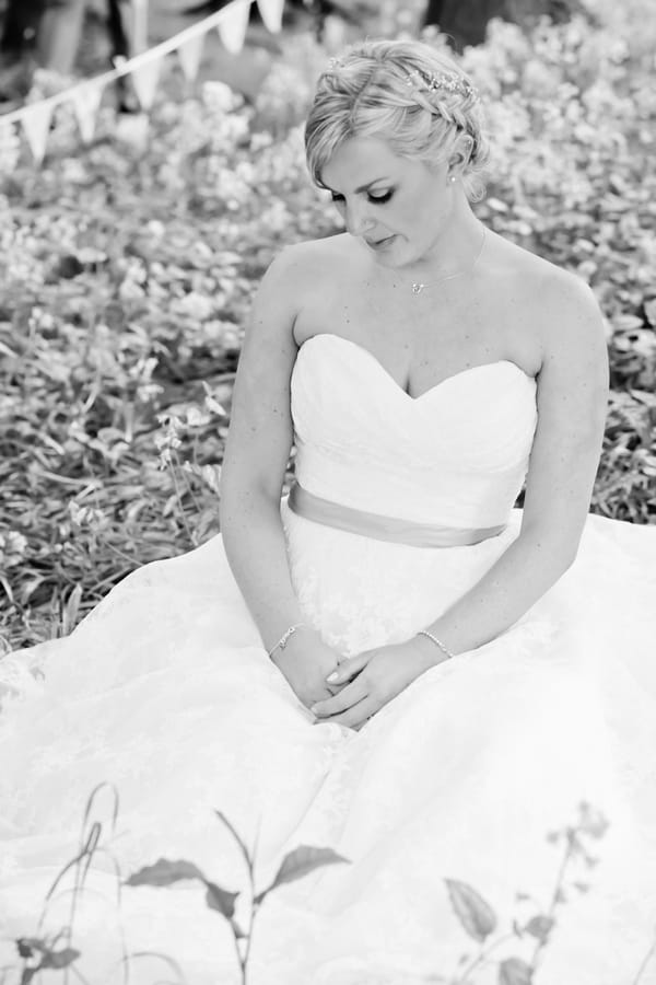 Bride sitting down