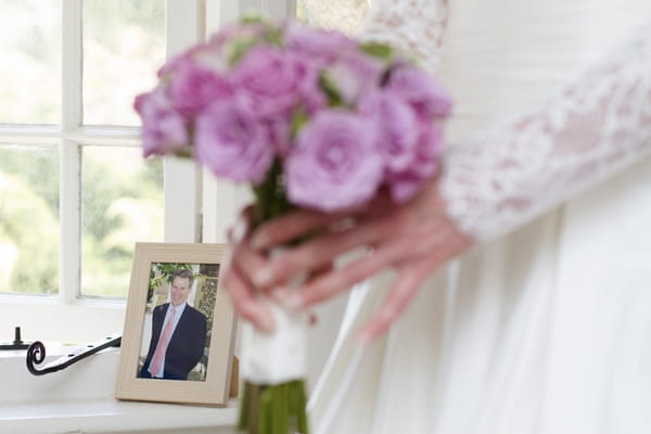 Bride holding bouquet