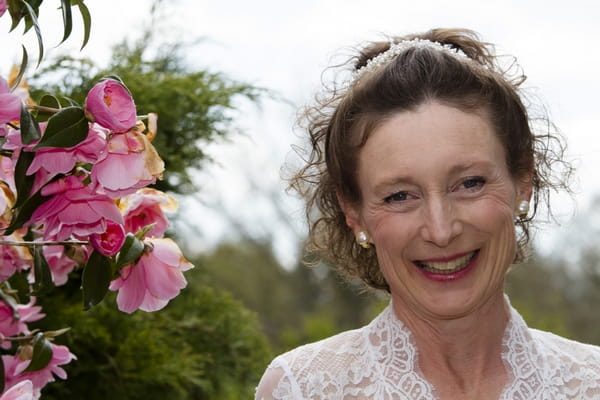 Bride smiling