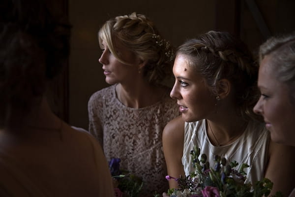 Bridesmaids waiting for bride's entrance