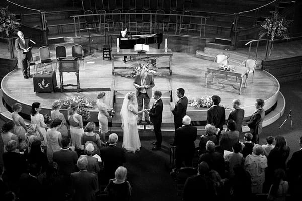 Wedding ceremony at Westminster Central Hall