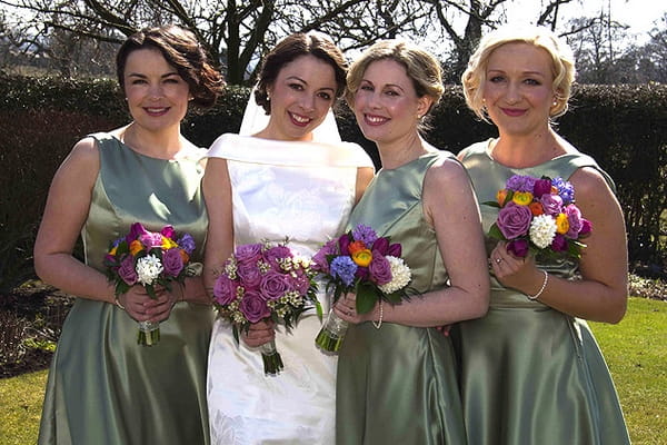 Bride and bridesmaids - Hair and Makeup by Claire Salter