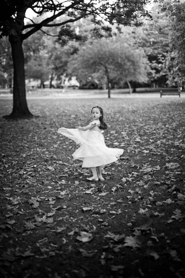 Flower girl twirling