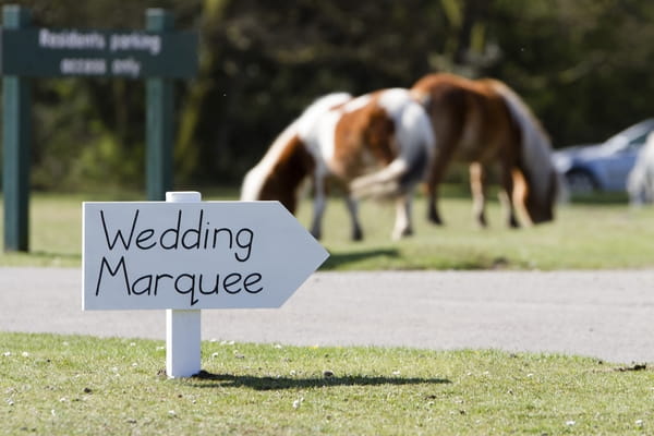 Wedding marquee sign