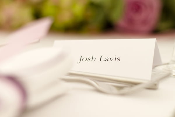 Wedding place card