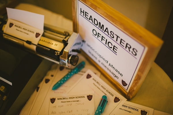 Headmasters Office sign