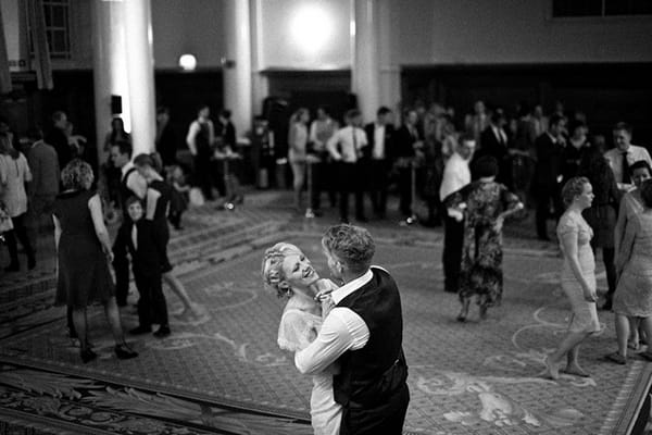 Bride and groom first dance