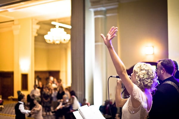 Bride singing