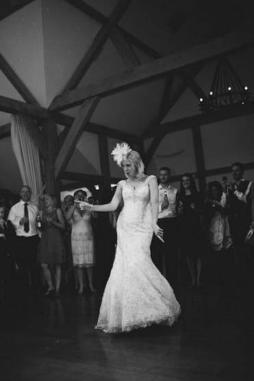 Bride dancing