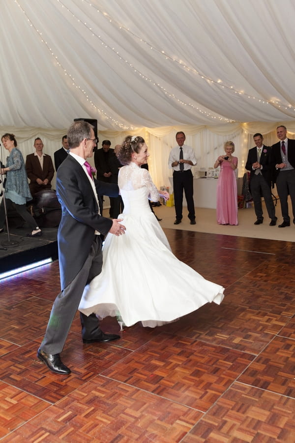 Bride and groom dance