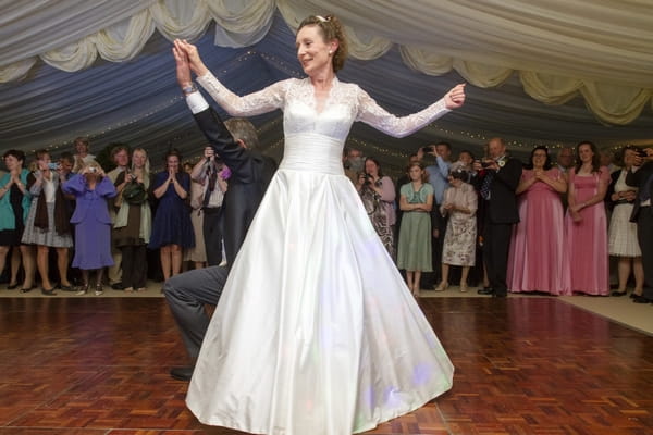 Bride and groom dance