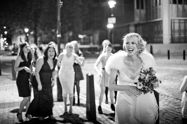 Bride leaving wedding