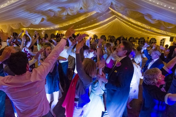 Wedding disco in marquee