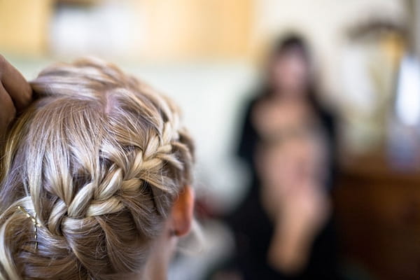 Bride with hair braid