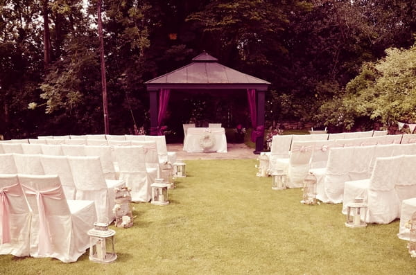 Outdoor wedding ceremony seating