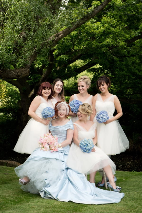 Bride and bridesmaids