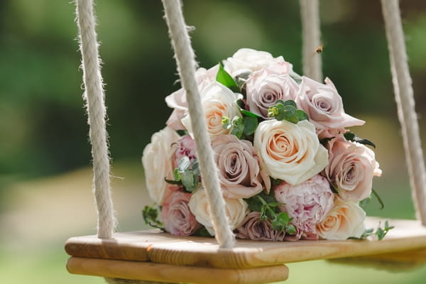 Bouquet on swing