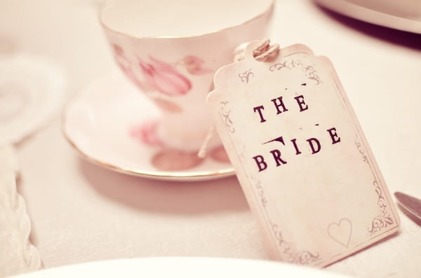 The Bride wedding table name tag