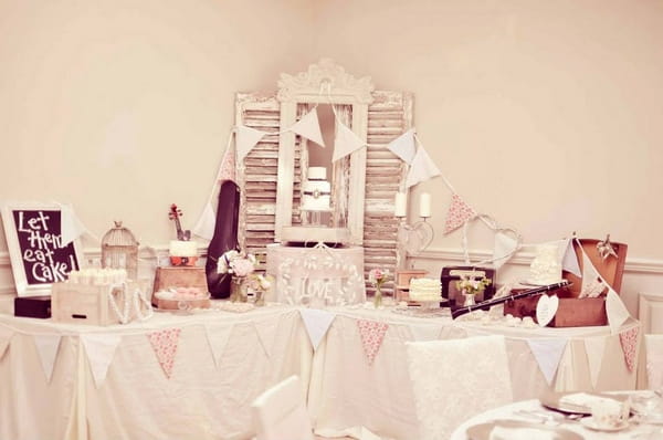 Shabby chic wedding table props