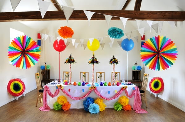 Carnival wedding themed table