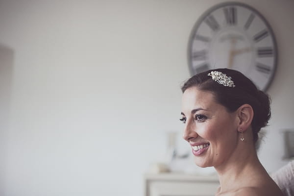 Bride with hair clip