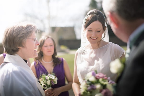 Bride with vicar