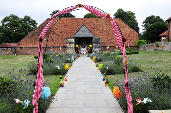 Pathway to wedding venue