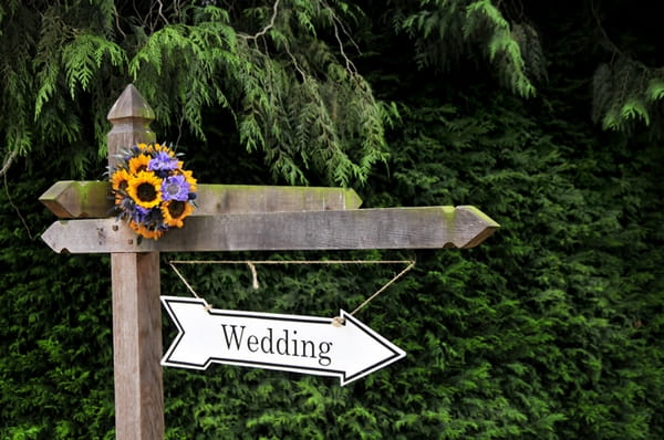 Wedding sign post