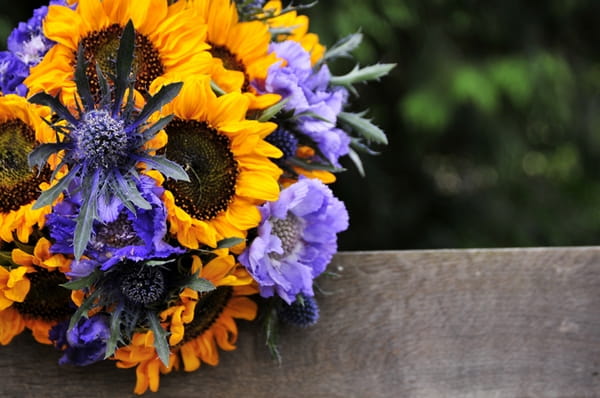 Sunflower wedding bouquet