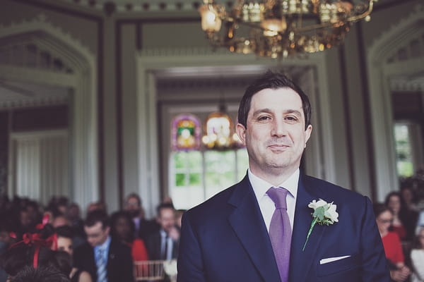 Groom waiting for bride